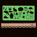 4pcs Cute Hollow Drawing Template Rulers Student Sketchpad Drafting Tools