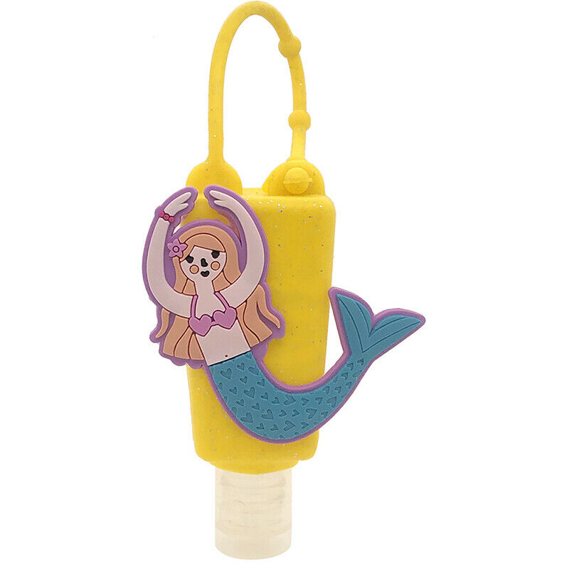 Cute Star Mermaid Silicone Case liquid Lotion Shower Holder With Empty Bot Pg