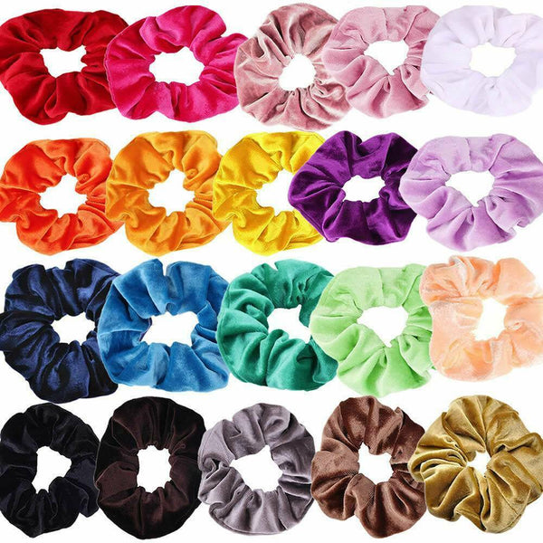 12Pcs/Pack Hair Scrunchies Velvet Elastics Hair Ties Bands Ties Ropes