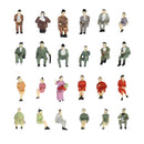 50Pcs 1/87 HO Color Figures Models  Models for Railway Ornaments Accessories