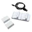 Dual Charger USB Charging Base 5V 300mA with 2 Batteries for Xbox One Controller
