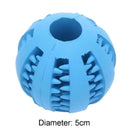 5cm Pet Toys Rubber Interactive Ball for Dog Chew Tooth Cleaning(Blue) A