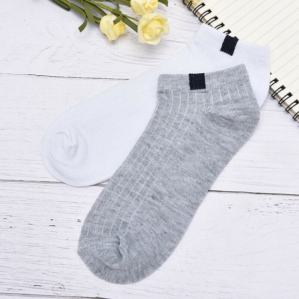 men 10 color woven lable Comfo rtable Cotton Sock Slippers Short Ankle So~S3 Gw