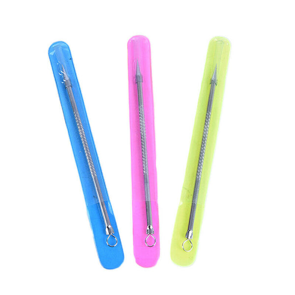 2 Pcs Beauty Blackhead Pimple Blemish Face Acne Comedone Remover Extractor T Gw