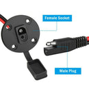 16AWG SAE Solar Power Socket Sidewall Port Weatherproof SAE Quick Connect S