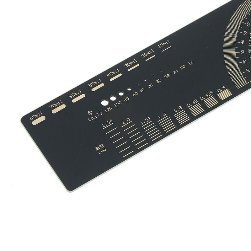 1Pc 20cm multifunctional PCB ruler measuring tool resistor capacitor chipS Kw