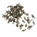 60pcs Sea Animals Charms Pendants Jewelry Making Accessories Findings Bronze