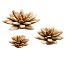Wooden Lotus Shape Desktop Decor Wood Flower Petal Home Office Decoration M