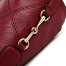 Women Bag Soft PU Leather Messenger Totes Handbags Shoulder Bags(Wine Red) A