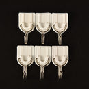 6Pcs Self Adhesive Wall Door Hook Hanger Bag Keys Bathroom Kitchen Sticky LJ