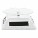 White Solar/Battery Powered Rotating Stand Product Display Art Jewellery Ex Q5W6