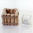 Natural Wooden Decor Creative Candle Holder for Wedding Bedroom Table Home