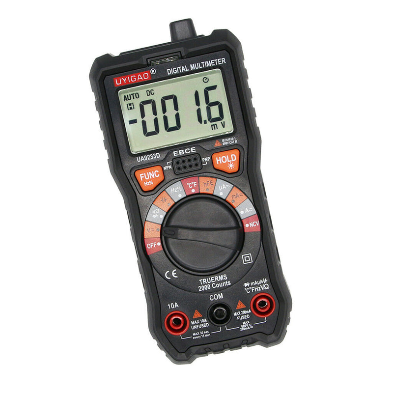 AC/DC Volt Current Meter Digital Multimeter Ohmmeter hFE Temperature Tester