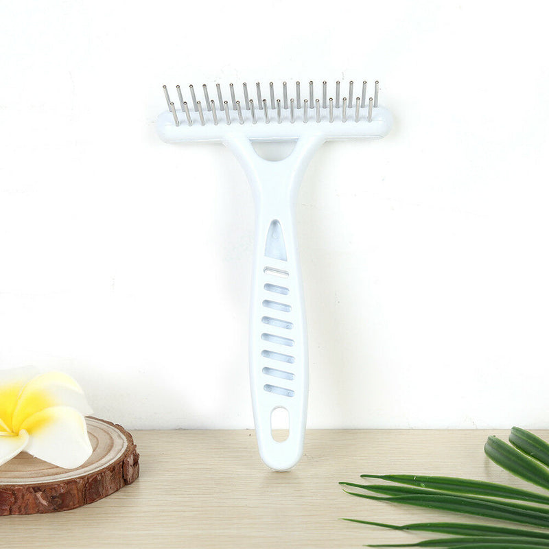 Pet Dog Cat Long Thick Hair Shedding Remove Grooming Tool Rake Comb Brush 3C