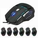 5500DPI A908 Wired LED Optical Gaming Mouse Fire Button 7Keys for PC Laptop