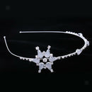 Wedding Bridal Crystal Hexagram Flower Headband Headpieces Accessories