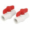 1/2inch Inner Dia Full Port Nonslip Handle Lever U-PVC Ball Valve 2pcs X1J7