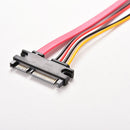 1x 22 Pin 7+15 pin Male To Female SATA Data HDD Power Combo Extension Cable ME