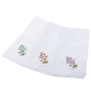 12pack Women 100% Cotton Handkerchief Embroidery Lace Hanky Kerchiefs White