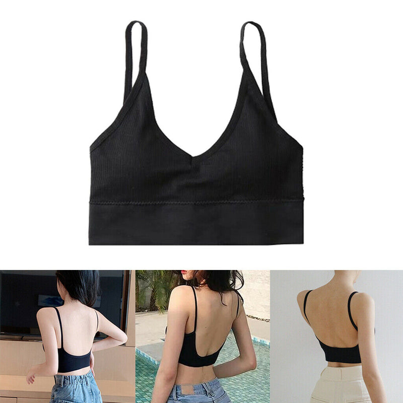 3 Pack Womens V Neck Padded Bralette Comfort Bra