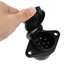 Universal 24V 7 Pin EU Round Socket Plug Connector Adapter for Trailer Auto