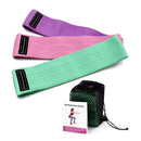 3Pcs Resistance Bands Legs Workout Hip Round Elastic Stretching Loops+Pouch Kit