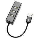 4 USB 2.0 Multi HUB Splitter 480M USB Expander for Desktop Laptop (Black) A