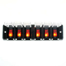 6 Gang Switch Panel Red Button Waterproof Car Circuit Breaker Red LED S1683