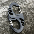 2PCS S Shaped Carabiner EDC Gear Snap Spring Clips Hook  SE E4 JR