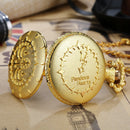 New quartz pocket watch Innovative design golden queen law bar thick chain  T2X5