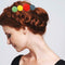 Candy Color Wood Circle Fringe Barrette Women Ponytail Hair Clips (Style 5)