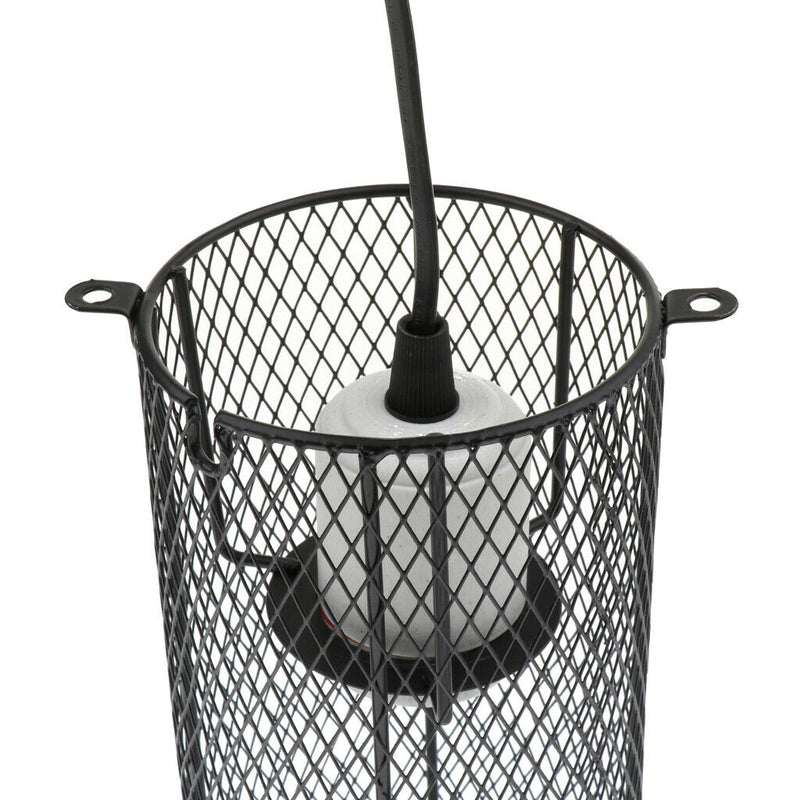 Reptile Heat Light Holder Iron Lampshade Pet Anti-Scald Lamp Shade US Plug