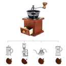 Classical Wooden Manual Coffee Grinder Stainless Steel Retro Spice Mini Bur Mill