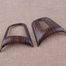 2pcs Wooden Pattern Steering Wheel Button Cover Trim fit for BMW X1 F48 16-2017