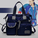 Women Travel Waterproof Nylon Shoulder Mummy Messenger Handbags (Dark Blue