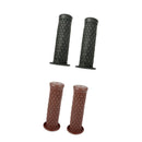 2 Pair Motorbike Motorcycle Handlebar Handle Bar Grips Brown and Dark Grey -
