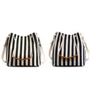 Big Stripe Shoulder Handbags Shopping Bag Beach Handbag New Fashion Canvas