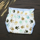 Baby Infants Breathable Soft Cotton Diaper Pants Reusable Nappy (Footprint) A