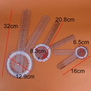 3pcs 6/8/12inch 360 degree protractor angle medical ruler spinal goniometer JR