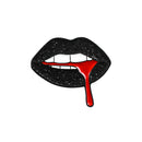 Sexy Black Lips Enamel Brooch Pins Shirts Badges for Women Men Jewelry Gift