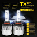 2pc S2 9005 8000LM LED  Headlight Kit Low Beam Bulbs 6000K White High Power Lamp