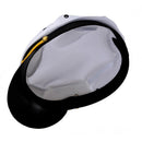 White Navy Sailor Cap Captain Marino Marin Uniform Cotton Color White Black Q1S3