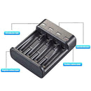 4 Slots Fast Charging Intelligent AA/AAA Rechargeable USB Battery Charger A