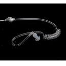3.5mm Air Tube Earphone Anti-radiation Headsets with On/Off Switch Mic white
