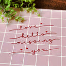 Love Thank Missing You Frame Metal Cutting Dies Scrapbooking Paper Cards Crafts!