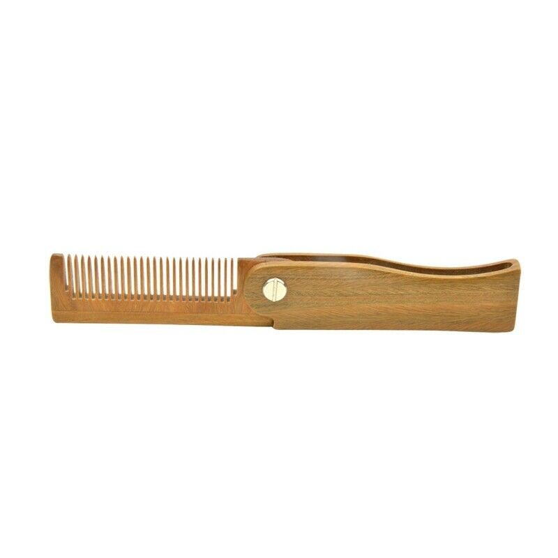 Wood Folding Comb Set Mini Pocket Comb Beard Care Styling Tool for Men's Wo O1N8