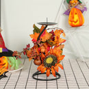 Halloween Simulation Maple Leaf Candle Holder Iron Candlestick Gifts
