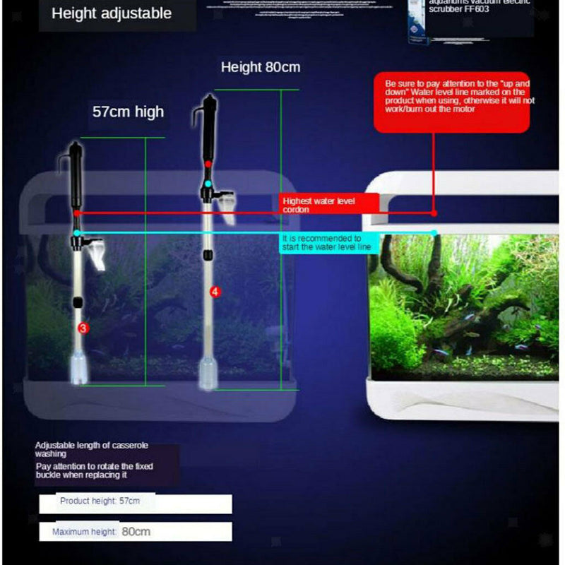Aquarium Vacuum Siphon Water Changer Pump Sand Cleaner for Aquarium Water