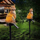 Solar Garden Ornament Rabbit Pattern Lawn Lamp Outdoor Decor LED Sculpture E0V6