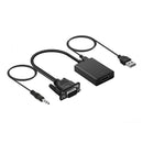 VGA To HDMI Output 1080P HD Audio TV AV HDTV Video Cable Converter Adapter